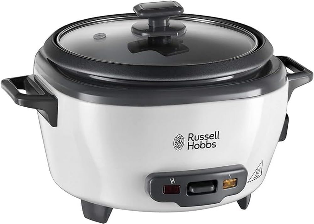 Russell Hobbs Reiskocher klein 0,8l (inkl. Dampfgareinsatz, Warmhaltefunktion, antihaftbeschichteter Kochtopf, Reislöffel & Messbecher) Schongarer für Gemüse & Fisch 27030-56 – Bild 2