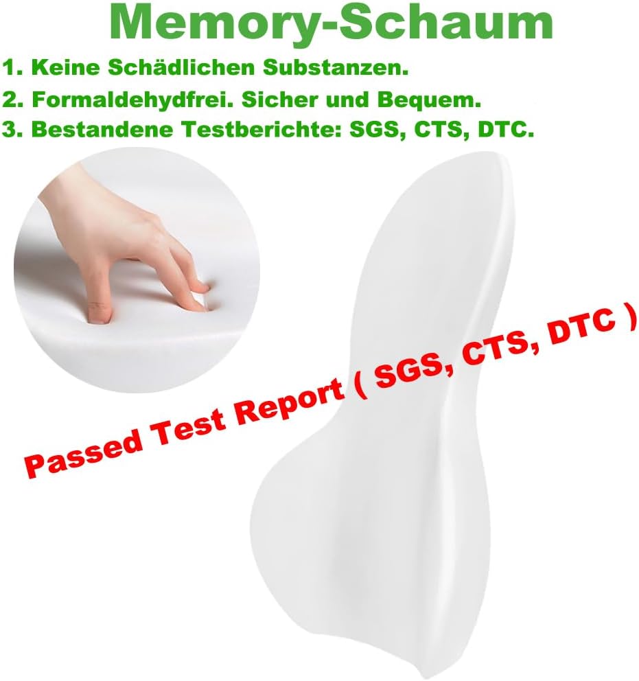 Ergonomisches Lendenwirbelstützkissen, Memory-Schaum-Rückenkissen für Autositze, Lendenkissen, Rückenstützkissen, Auto-Lendenwirbelstützkissen für Fahrer – Bild 2