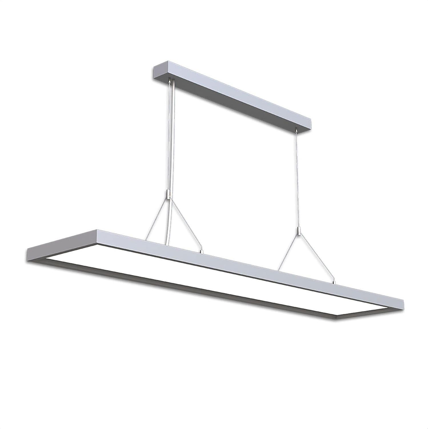 INNOVATE Office Pro Pendelleuchte Up & Down Silber, LED-Hängelampe, Büro, Hängelampe, höhenverstellbar, LED-Pendelleuchte, Tageslichtlampe, Arbeitszimmer, Hängepaneel, 6000 K, 4000 lm