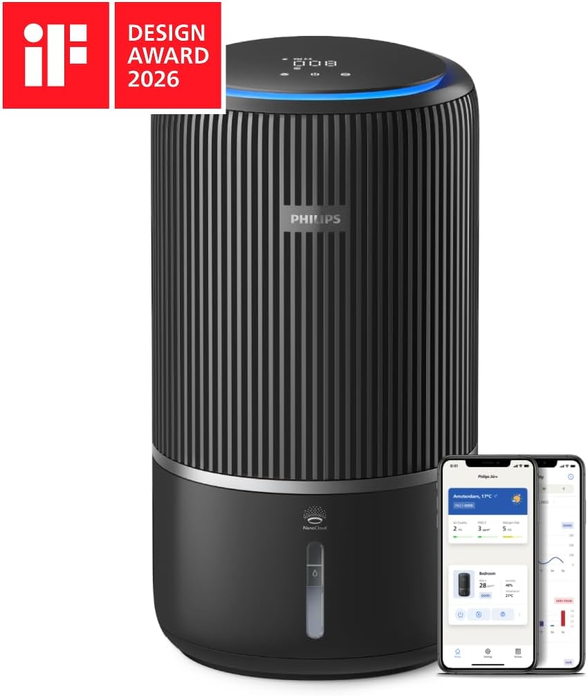 Philips 3400 Serie 2-in-1 Luftreiniger und Luftbefeuchter, HEPA NanoProtect + Aktivkohlefilter, hygienische Luftbefeuchtung mit 650 ml/h, CADR 300 m³/h für 78 m² (AC3421/13) – Bild 10