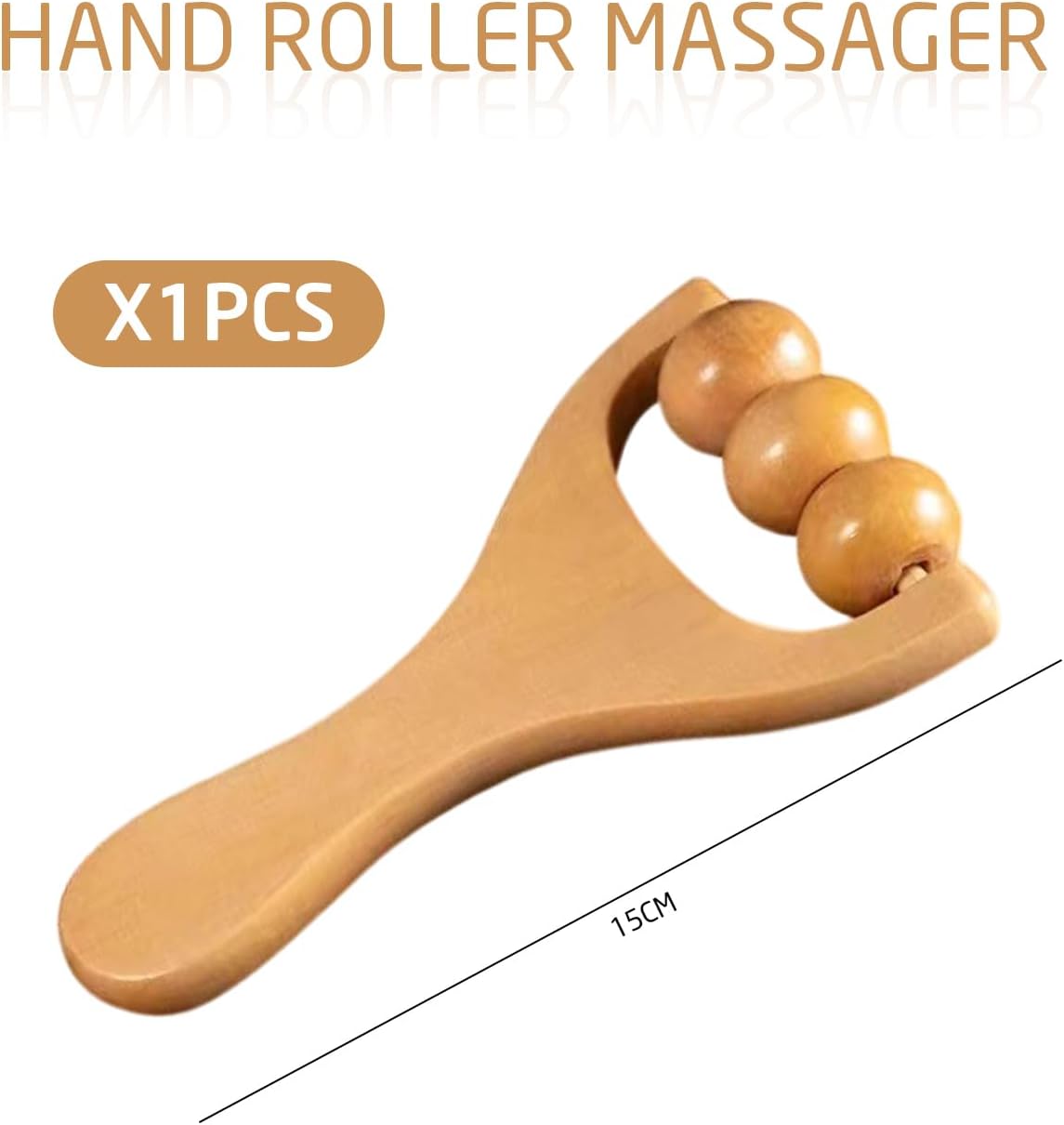 2 Stück Rollenmassagegerät, Holzrollerballmassagegerät, Beinmuskel-Entspannungsgerät, Muskelmassagegerät, geeignet für Männer und Frauen Erwachsene – Bild 2