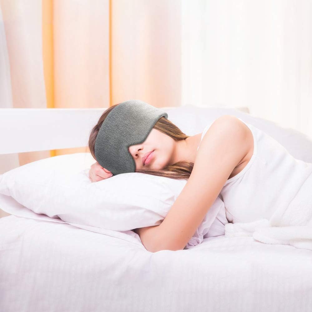Handgefertigte Schlafmaske aus Baumwolle – neues Design, lichtblockierende Schlafmaske, weich und bequem, Augenform, Blindaugenform, Flugzeug mit Tasche zum Schlafen und Reisen für Damen und Herren – Bild 8
