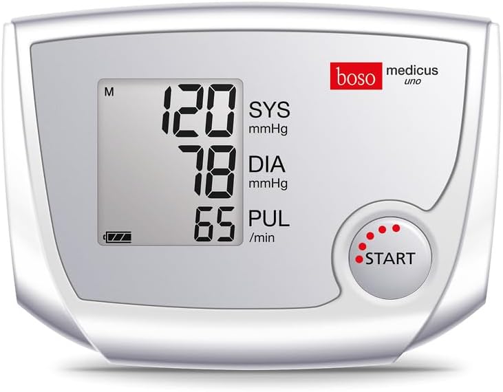 boso medicus uno / Oberarm-Blutdruckmessgerät mit Ein-Knopf-Bedienung, großem Display und Arrhythmieerkennung / inkl. Manschette (22–32 cm) – Bild 2