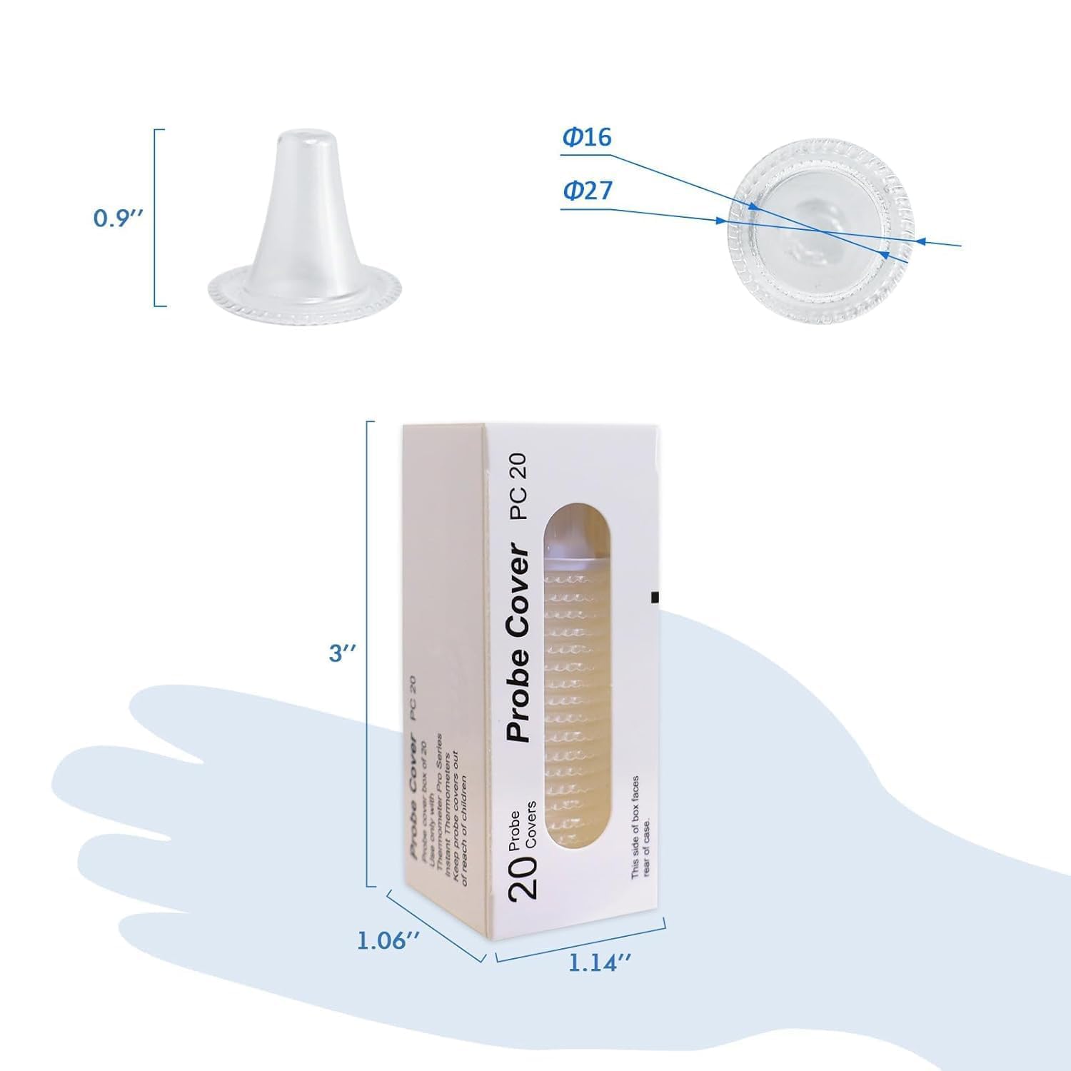 100 Stück Braun-Thermometerkappen, Ohrthermometer-Sondenabdeckungen. Ersatzkappen für alle Braun-Modelle und verschiedene Arten von Ohrthermometern – Bild 5