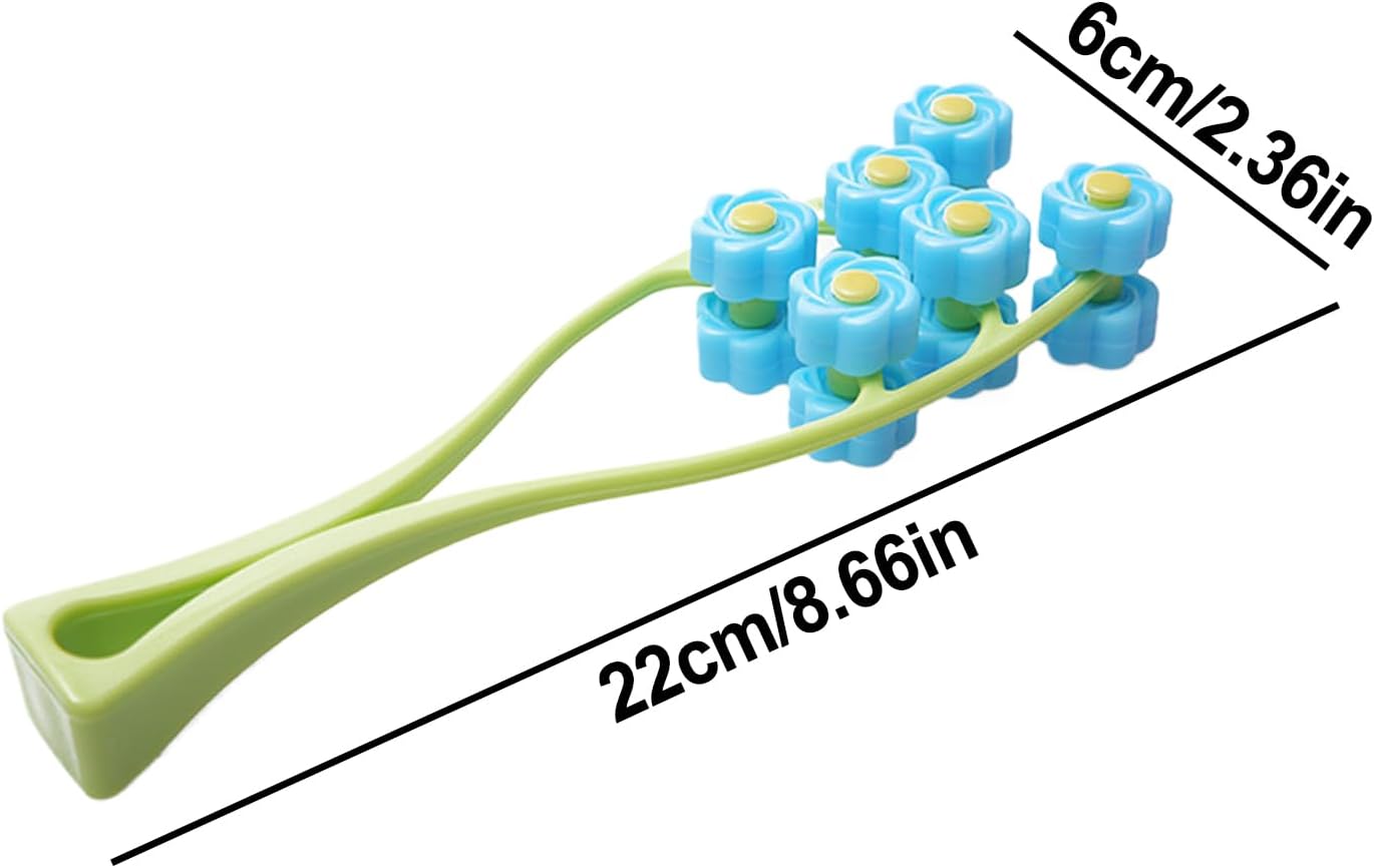 Gesichtsrollenmassagegerät, Gesichtsmassagegerät – Handmassagegerät in Y-Form, manuelles Entspannungsgerät, tragbare 3D-Blumenrolle für die Pflege der Haut – Bild 5