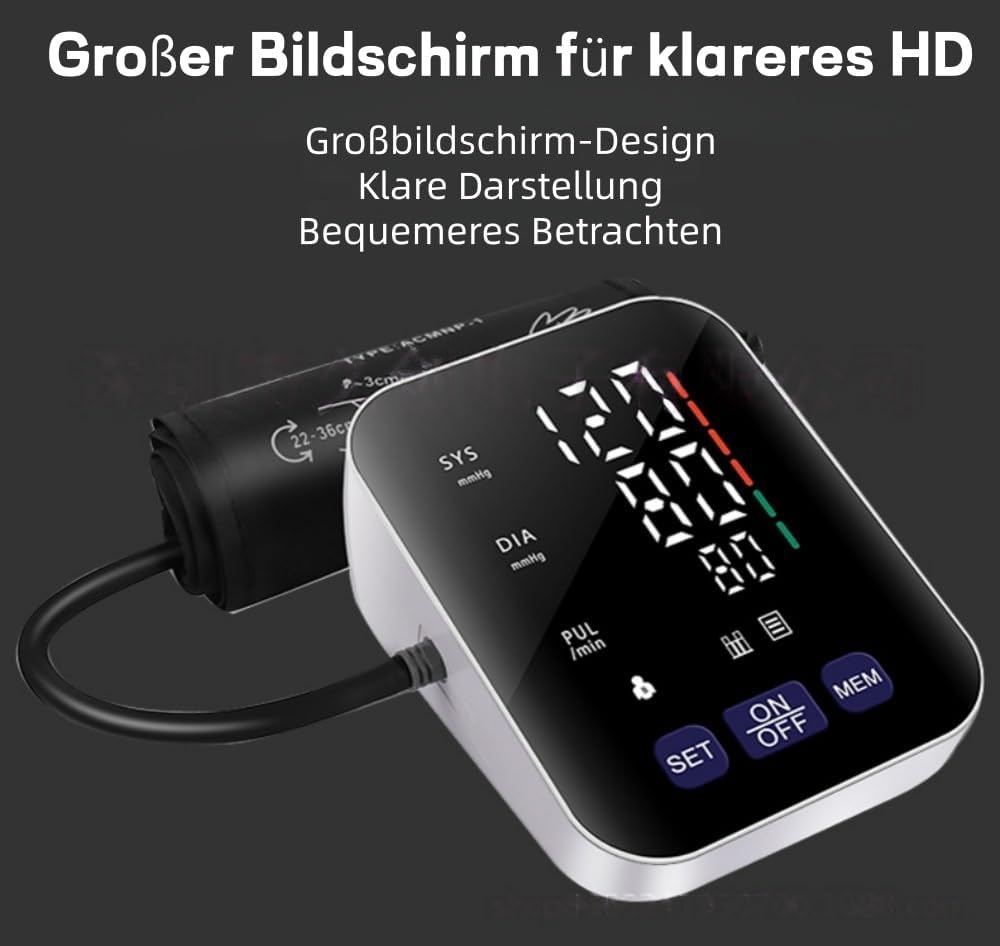 Blutdruckmessgerät V8 Ultra, automatisches Oberarm-Blutdruckmessgerät mit Manschette, LED-Anzeige, kompakt und tragbar für den Heimgebrauch und auf Reisen – Bild 6