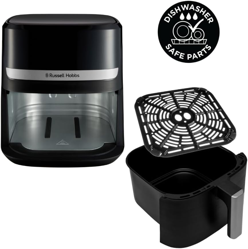 Russell Hobbs SatisFry 27621-56 Heißluftfritteuse XL 5,5 L Rapid AirFryer (kompaktes Gehäuse, sehr leise) (9 Programme, spülmaschinenfest, Fritteuse ohne Öl, Touchscreen, Grillen, Backen) – Bild 8
