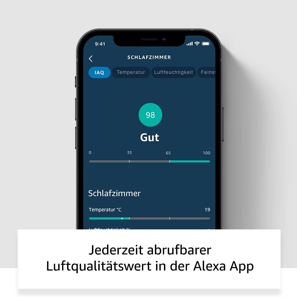 Amazon Smart Air Quality Monitor | Kennen Sie Ihre Luft, funktioniert mit Alexa, zertifiziertes Gerät für Menschen – Bild 4
