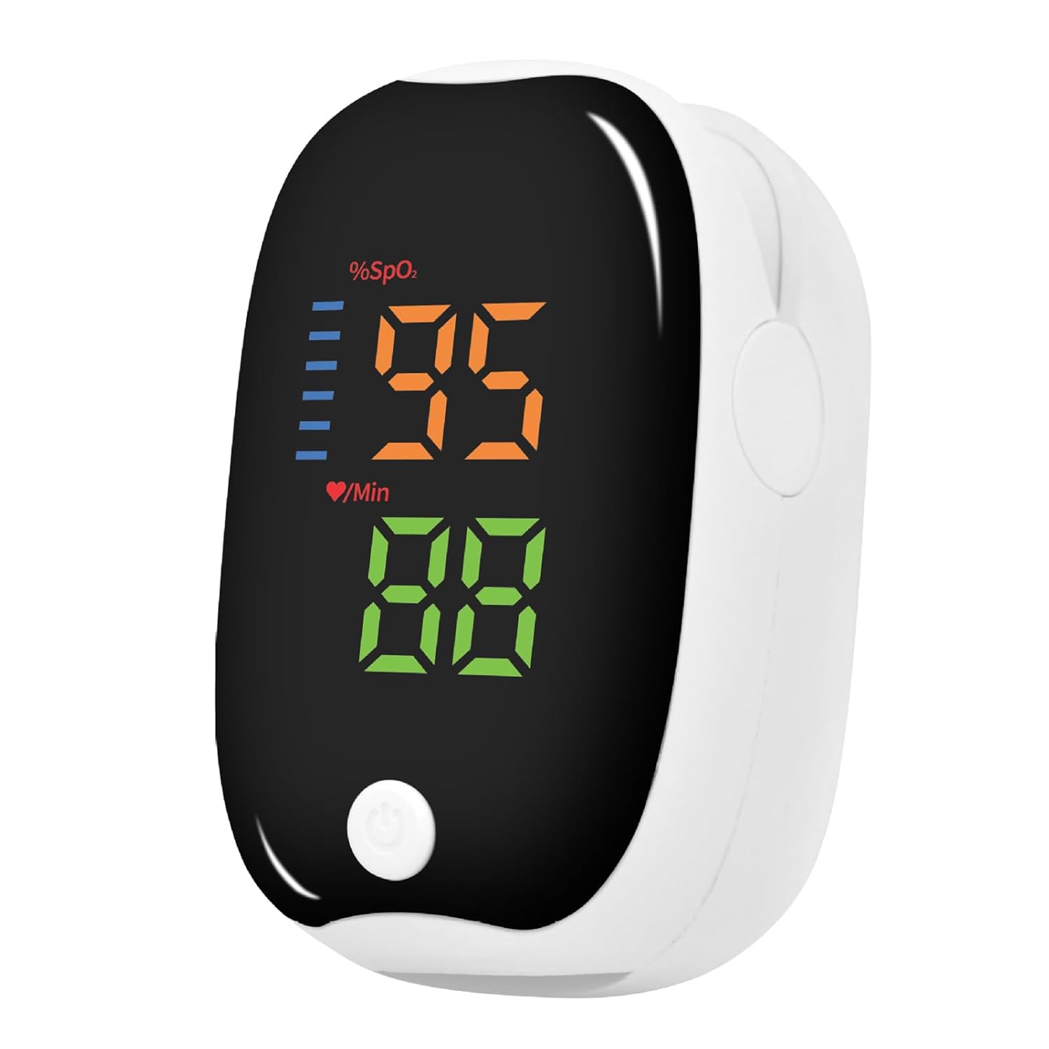 Fingerpulsoximeter Sport, SpO₂ & Pulsfrequenzmesser mit OLED-Display, tragbar für Training, Wandern und Freizeit (Schwarz, 1 Stück)