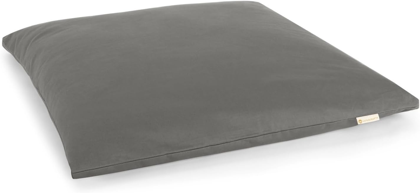 Lotuscrafts Zabuton Deluxe Meditationsmatte – extra dick – Meditationskissenunterlage für entspannte Meditation – waschbarer Bezug aus 100 % Baumwolle – GOTS-zertifiziert