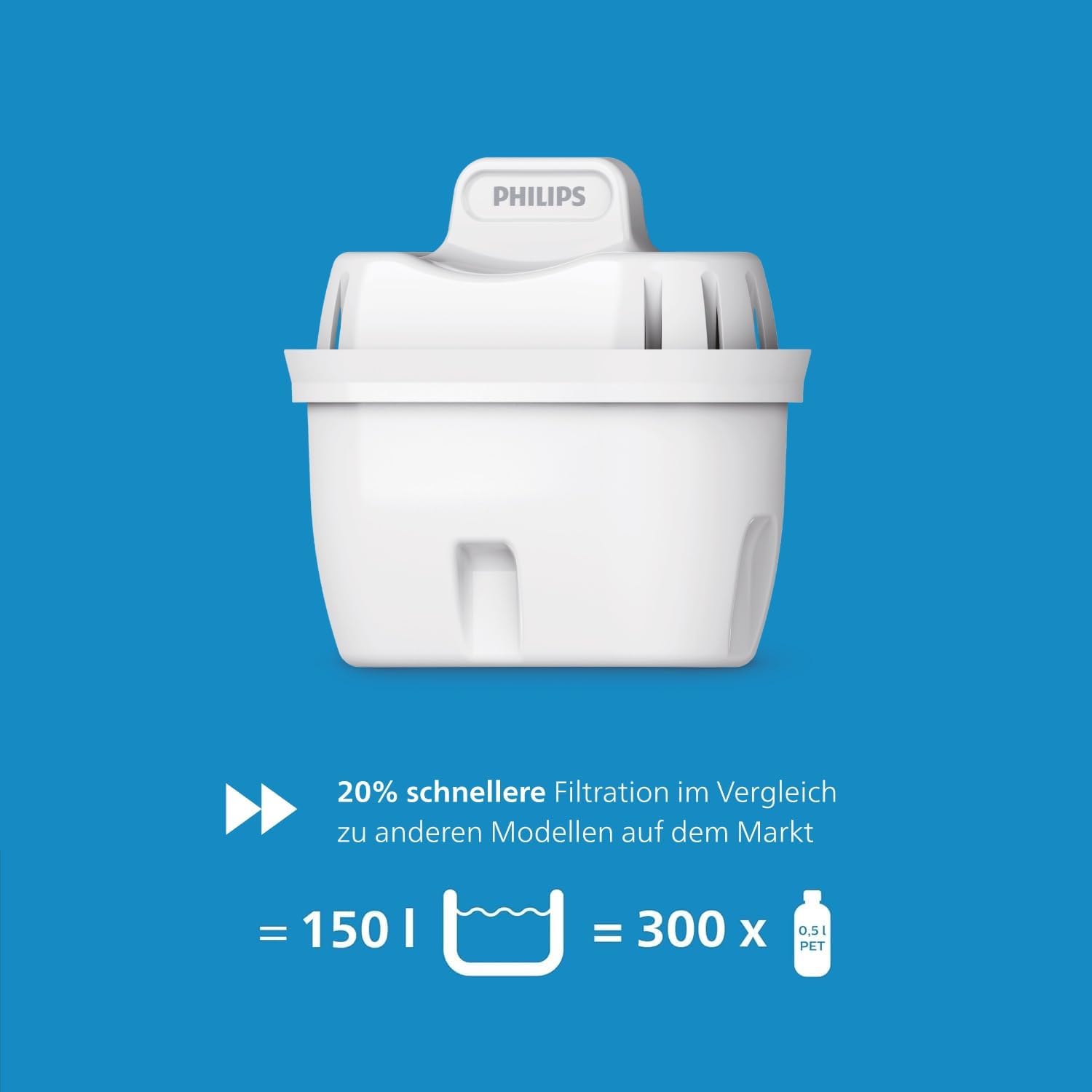 Philips Wasserfilterkanne XL + 3 Geschmacksrichtungen + Ersatzfilterkartuschen, schneller Wasserdurchfluss, weiß, 3,4 Liter, elektronischer Timer – Bild 2