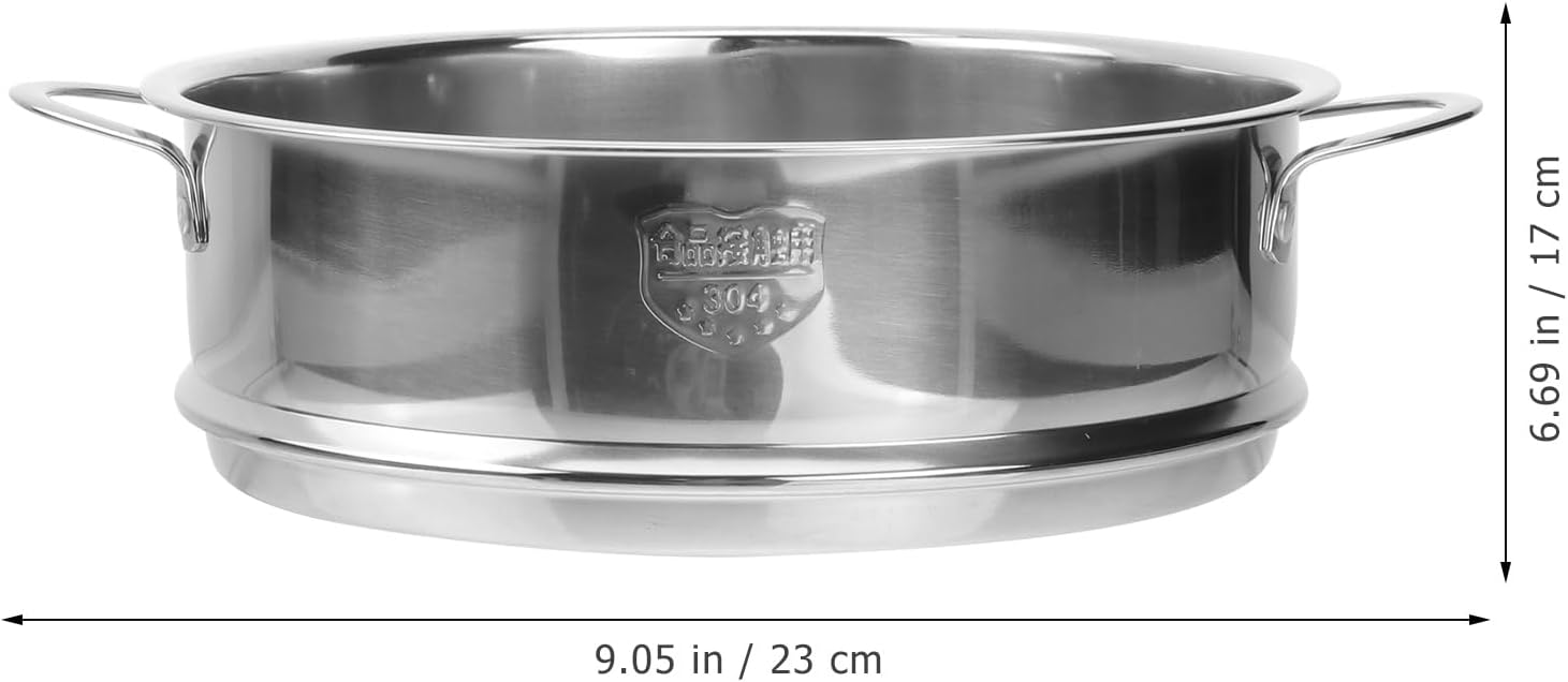 Operitacx Dampfgareinsatz aus Edelstahl 16 cm mit Doppelgriff – kompakter Dampfgarkorb für Gemüse, Fisch und Brötchen – praktischer Dampfgarer für Küche und Haushalt – Bild 2