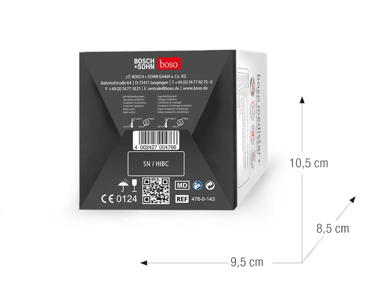 Boso Medistar+ Blutdruckmessgerät-Manschette mit Speicher für 90 Messungen, extragroßem Display und Arrhythmie-Erkennung – inkl. Handgelenksmanschette, 13,5–21,5 cm – Bild 4
