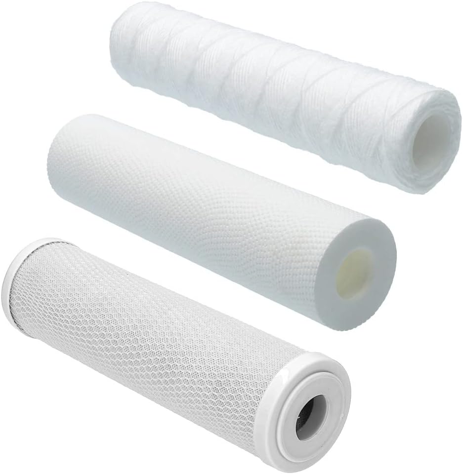 Wessper Set mit 15 Wasserfiltern, 10 Zoll, Universalkartuschen für Hauswasserfilter, Brunnenwasserfilter: Saitenfilter, Schaumfilter, Aktivkohle-Wasserfilter – Bild 5