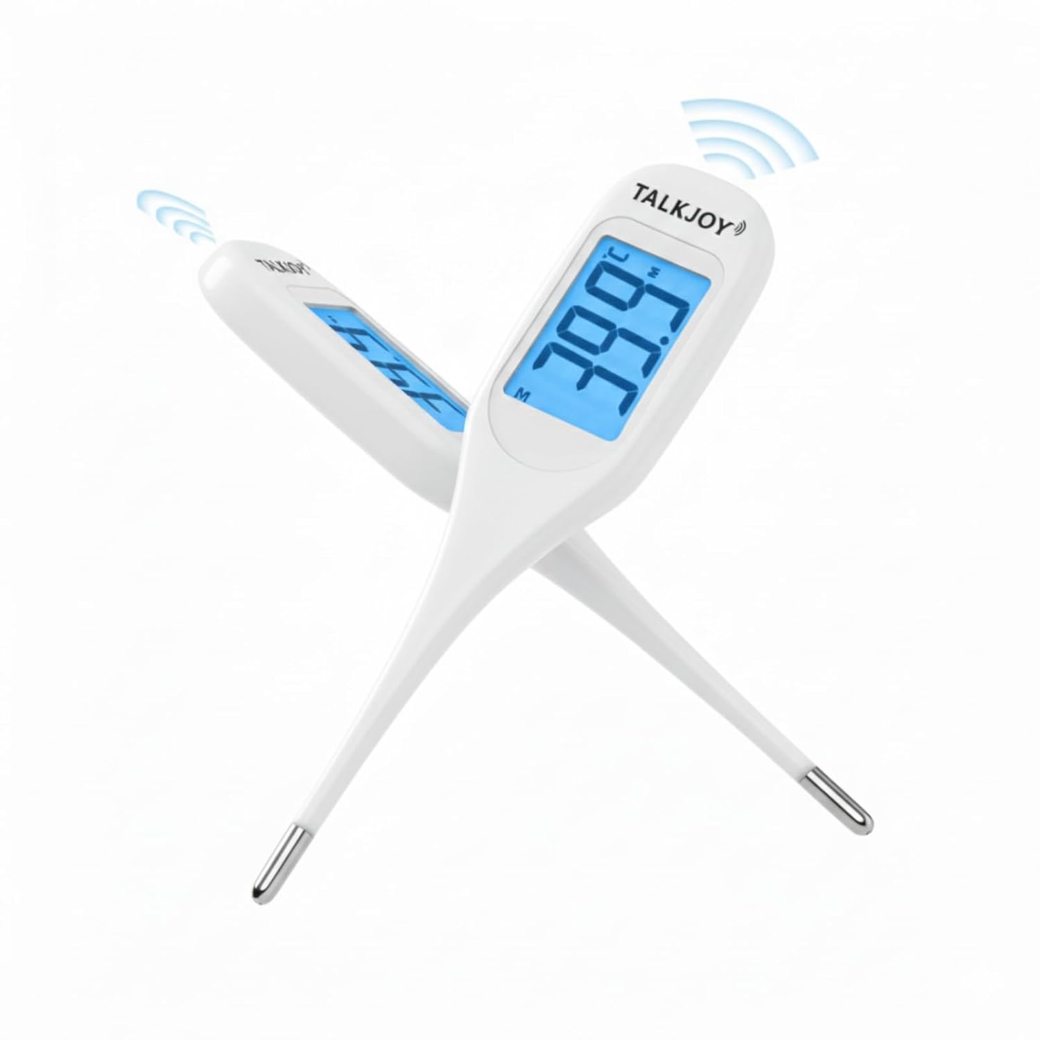 Sprechendes Fieberthermometer, Thermometer mit Sprachausgabe, Temperaturanzeige, ideal für Blinde, Sehbehinderte und Senioren, digitales Fiebermessgerät mit flexibler Spitze – Bild 4