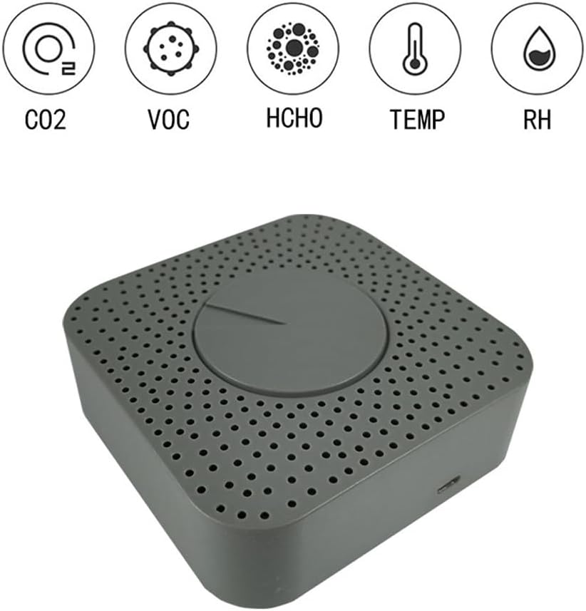 Tuya ZigBee Intelligenter Luftqualitätsmonitor 5-in-1 Air Housekeeper HCHO/CO2/VOC/Temperatur/Feuchtigkeitsdetektor Unterstützt Fern-App-Steuerung Alarmfunktion Kompatibel mit Home für – Bild 2
