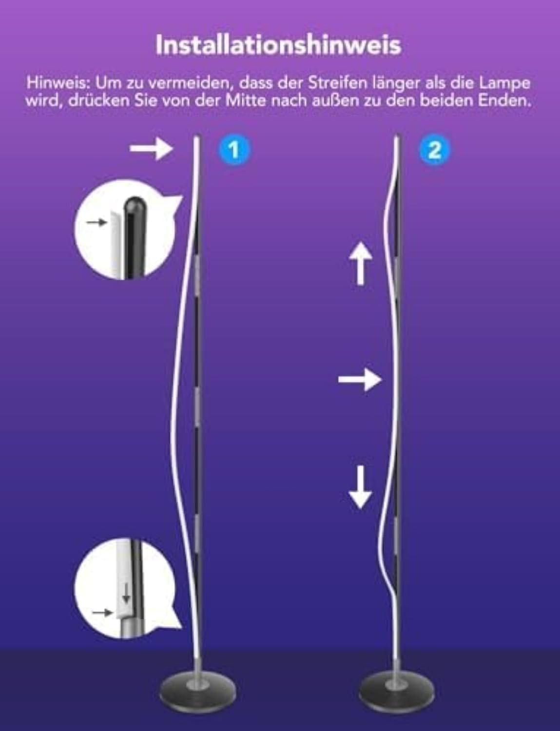 Govee RGBIC LED Stehlampe Wohnzimmer, WiFi Stehlampe, Dimmbar, Arbeiten mit Alexa und Matter, 16 Millionen Farben, 85 Szenenmodi, Musikmodi, DIY-Modus Stehlampe für Schlafzimmer Gaming, Schwarz – Bild 10