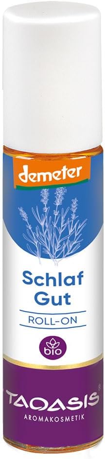 Schlaf gut Roll-On 10 ml – 100 % natürliche ätherische Öle – Lavendel, Orange und Vanille – entspannender Duft für erholsamen Schlaf – vegan und biologisch zertifiziert