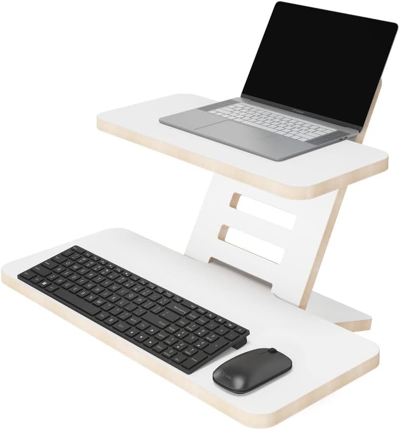 Stehpult-Aufsatz, Stehpult, Holz-Stehpult, Laptop-Ständer, Ständer, Stehtisch-Aufsatz, Rednerpult, Schreibtisch-Aufsatz, Stehpult, höhenverstellbar, hergestellt in der EU (weiß)