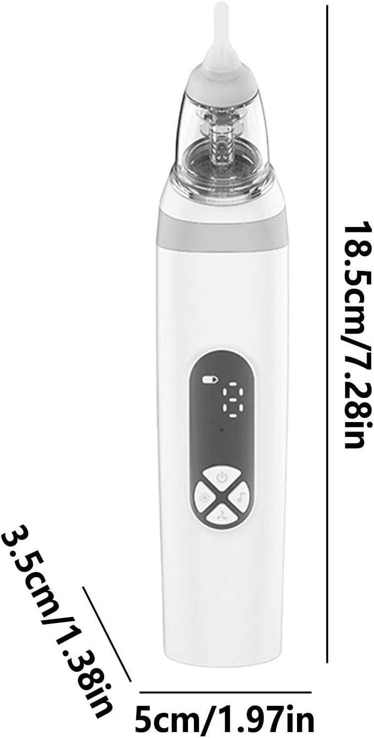 Elektrischer Nasensauger, 3 einstellbare Stufen, ergonomisch, waschbar – Nase mit starkem Saug | Mädchen Babys Eltern – Bild 6