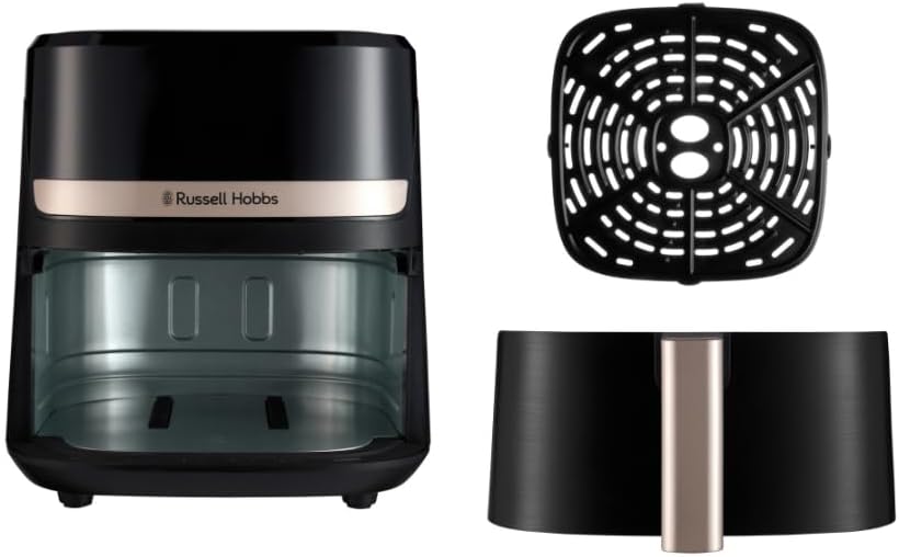 Russell Hobbs SatisFry 27610-56 Heißluftfritteuse L, 4,3 l, Rapid AirFryer (sehr kleines Gehäuse, sehr leise, 9 Programme), spülmaschinenfest, Fritteuse ohne Öl, Touchscreen, Grillen, Backen, Braten usw – Bild 13