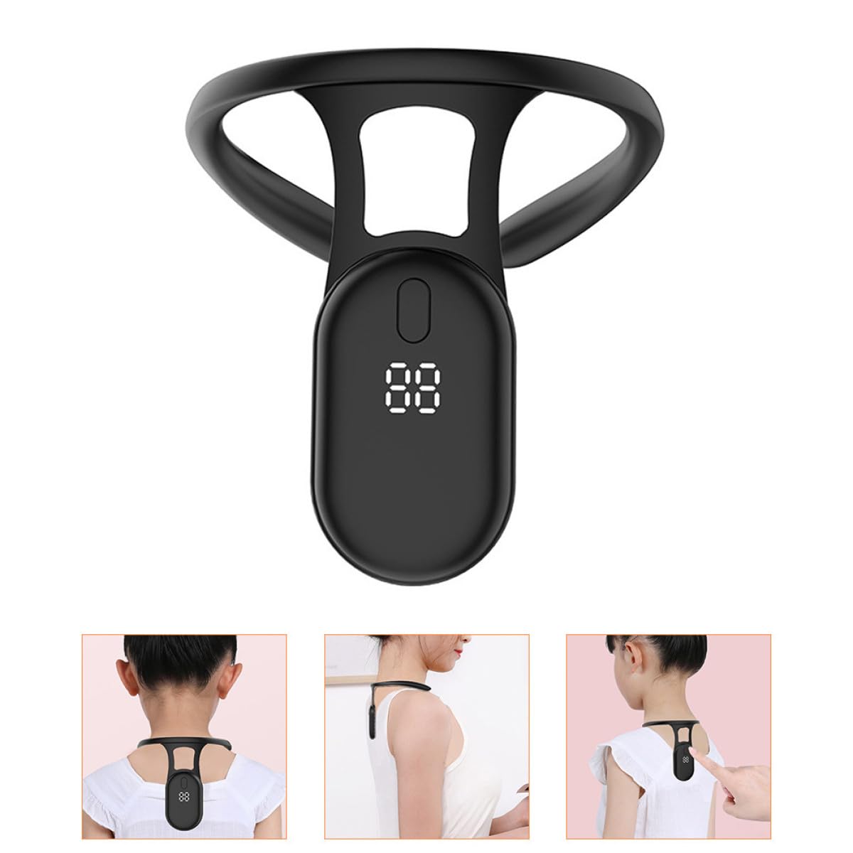 Angoily Ergonomischer Haltungstrainer mit Vibrationen und LCD-Sensor, praktischer Haltungskorrektor für Schüler zur Unterstützung einer gesunden Sitzhaltung im Büro und in der Schule – Bild 7