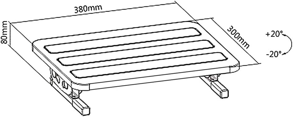 Maclean MC-831 Ergonomische Fußstütze, Fußstütze, stufenlos verstellbarer Neigungswinkel, 380 x 300 mm – Bild 6