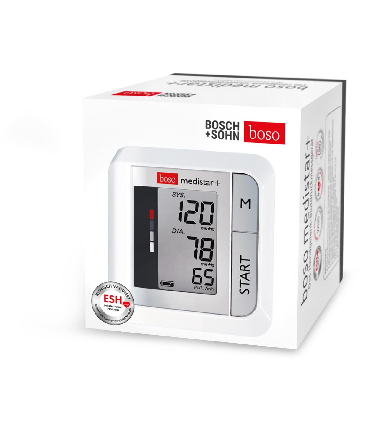 Boso Medistar+ Blutdruckmessgerät-Manschette mit Speicher für 90 Messungen, extragroßem Display und Arrhythmie-Erkennung – inkl. Handgelenksmanschette, 13,5–21,5 cm – Bild 2
