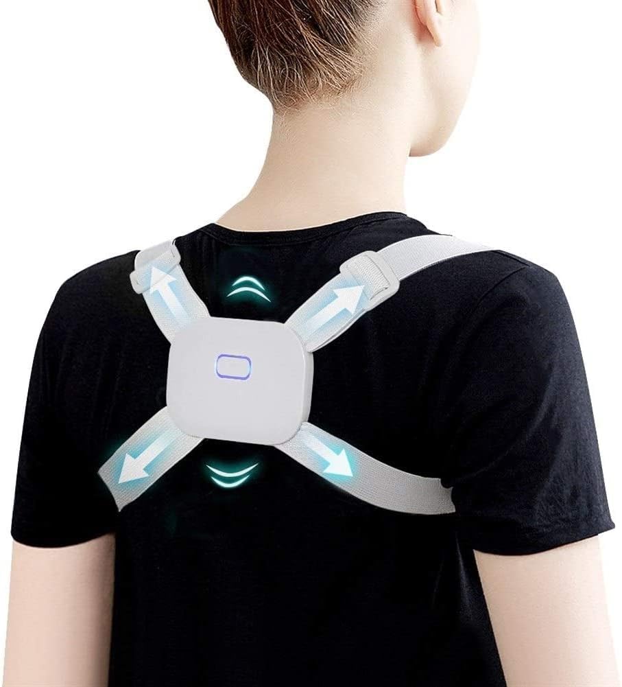 Einstellbarer intelligenter Haltungskorrektor-Trainer, Schmerzlinderung, Vibrationserinnerung, obere Wirbelsäule, Rückenstütze, Schlüsselbeinunterstützung