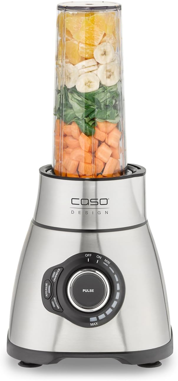 CASO B 1800 PowerBlender Set – Standmixer, 28.000 U/min, Glasbehälter 1,75 L, inklusive Trinkflasche und Zerkleinerer, Mixer Testsieger mit „Sehr gut“, Edelstahl – Bild 4