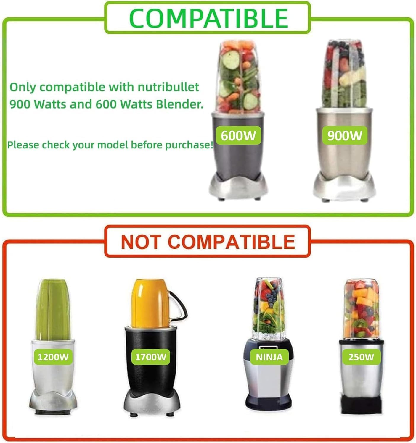 Mixer-Ersatzbecher 32oz für NutriBullet Pro 900W/600W Series Becher mit Flip Top to Go-Deckel (2er-Pack) – Bild 5