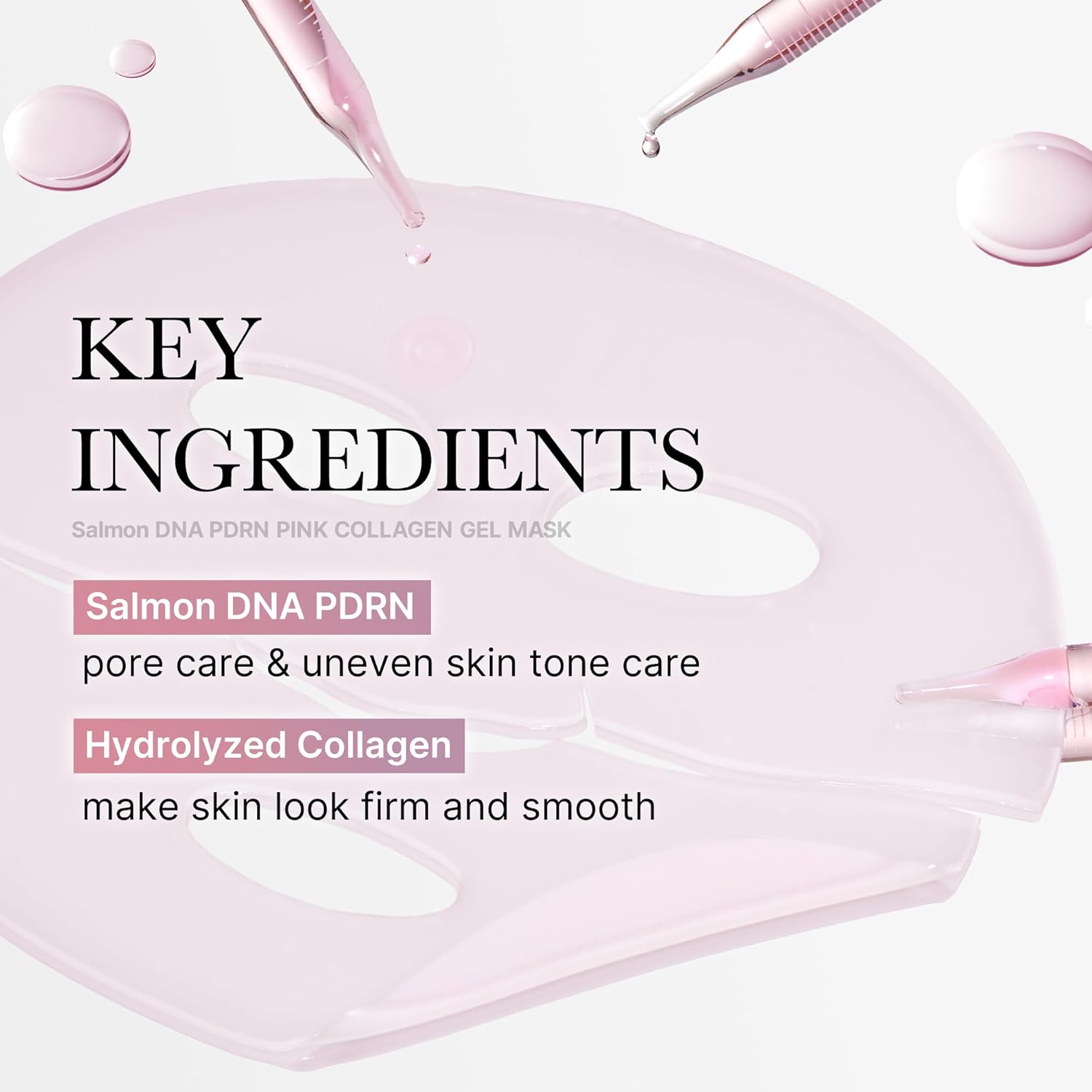 Medicube Salmon Dna Pdrn Pink Collagen Jelly Gel Mask Overnight-Gesichtsmaske für strahlende Hautelastizität. Feuchtigkeitsspendend. Straffend und feuchtigkeitsspendend. 4er-Packung (1 Packung) – Bild 6