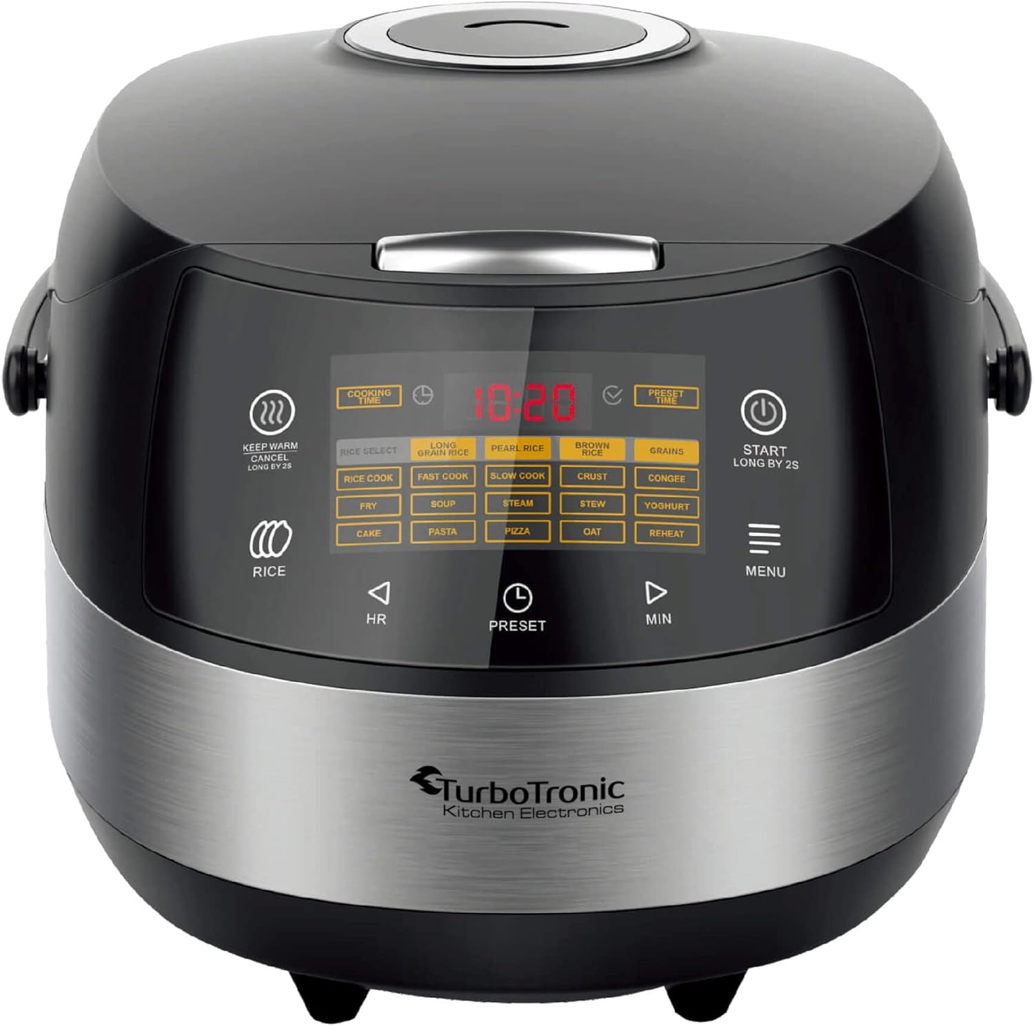 TurboTronic TT-DMC22 Multikocher, 5 l Fassungsvermögen, 15 Programme, 860 W elektrischer Schon- und Dampfgarer & Reiskocher, automatische Warmhaltefunktion, Multivarka, digitale Kochmaschine – Bild 3