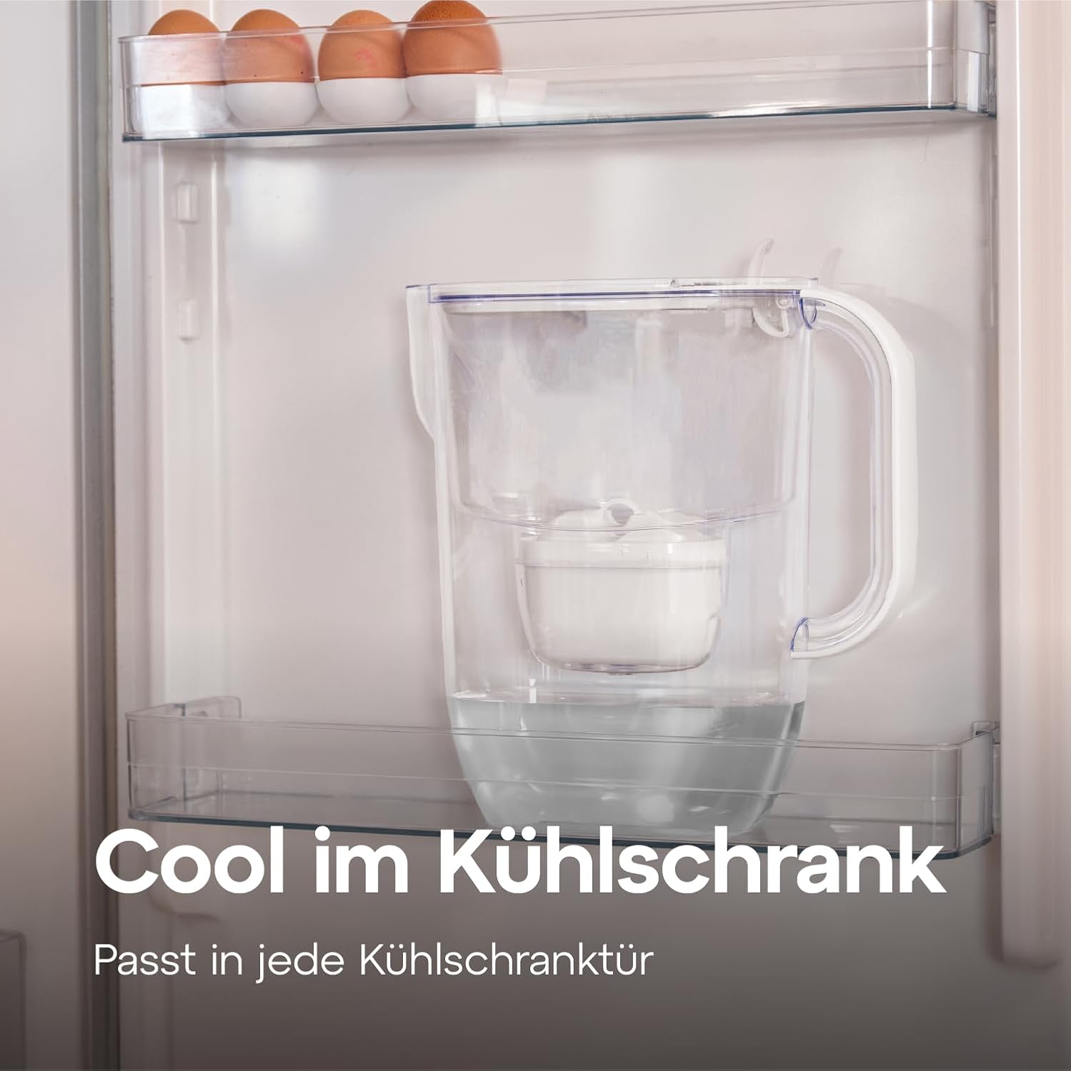 AQUAPHOR Frischwasserfilterkanne 3,2 L – Filterkanne mit 3 Maxfor+ Kartuschen – Trinkwasserfilter reduziert Kalk & Chlor – Für Kaffee, Tee & Trinkwasser – Weiß – Bild 4