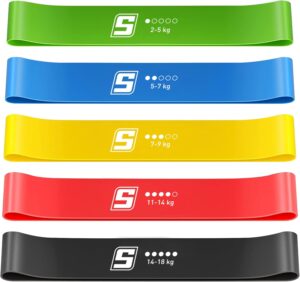 SURFOU Fitnessbänder Set mit 5 ver...