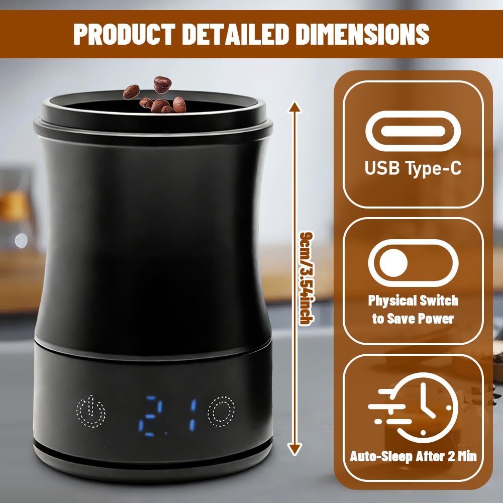 Mini-Kaffeewaage mit Timer, wiederaufladbare Espressowaage mit Dosierbecher, tragbare digitale Küchenwaage, 500 g/0,1 g Präzisionswaage, kompatibel mit 58 mm Siebträger für Baristas und Kaffeeliebhaber – Bild 2