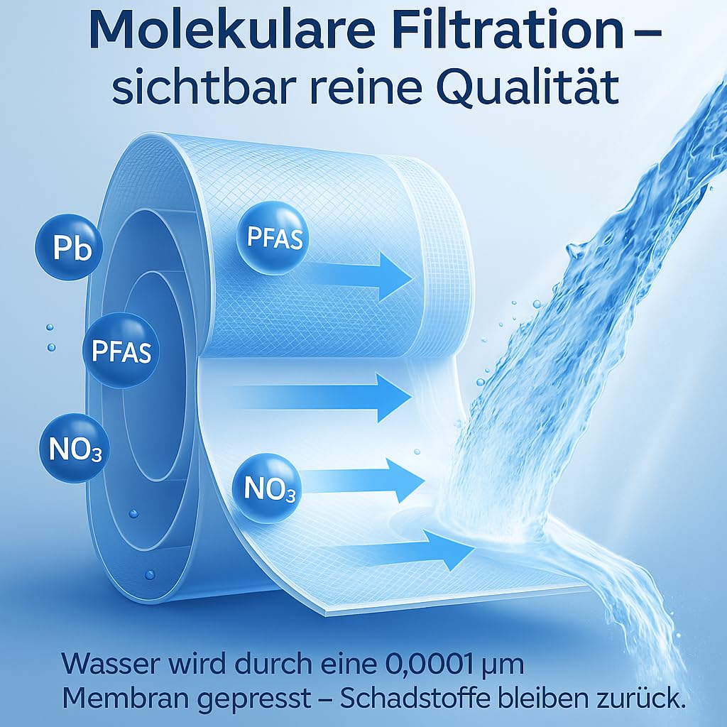 Vivalis One Tischosmosesystem mit Heißwasser und UV – 6-stufiger Umkehrosmose-Wasserfilter, 3,2 l Tank, 45–95 °C, Alca-Mineralisierung – Bild 6