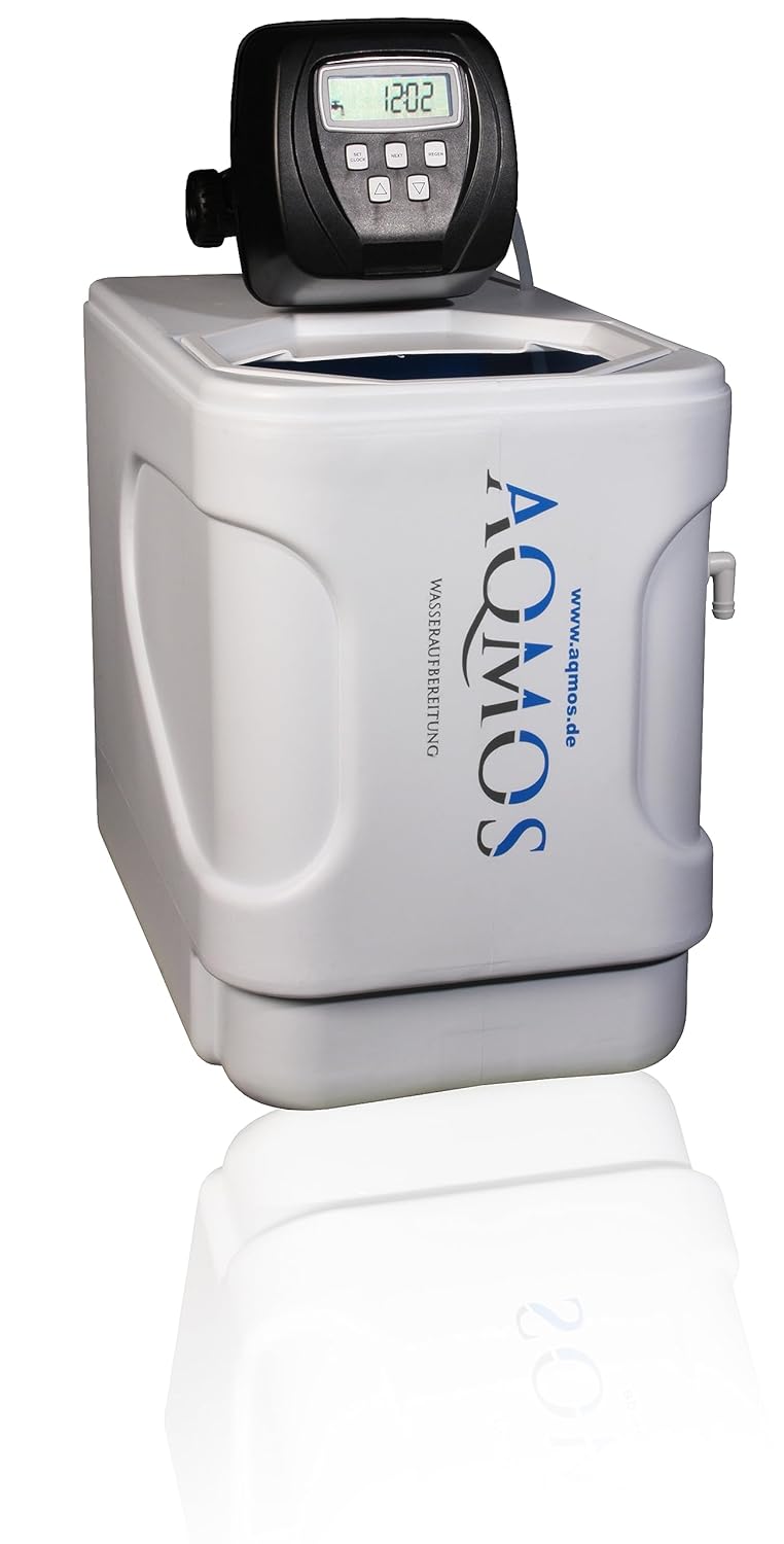 Aqmos CM-32 Wasserenthärtungsanlage im Set mit Montageblock und 100 kg Regenerationssalztabletten, Wasserenthärter für Haushalte bis 3 Personen, Entkalkungssystem, Antikalksystem für weiches Wasser – Bild 3