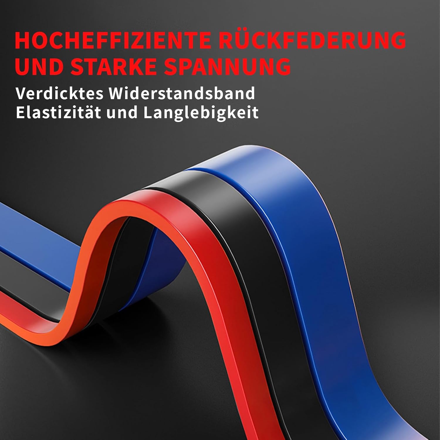Widerstandsbänder-Set – Widerstandsbänder mit 6 Stärken & Türanker, Griffe & Tasche – Fitnessbänder für Krafttraining, Klimmzüge, Yoga, Pilates, Crossfit, Physiotherapie – Bild 4