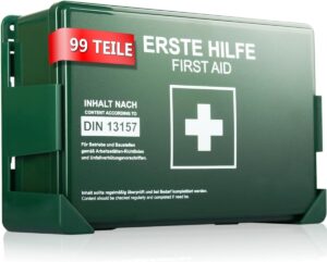 Erste-Hilfe-Set mit Inhalt, Wandhal...