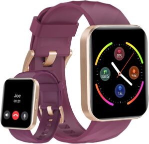 HUAKUA Smartwatch mit Telefonfunkti...