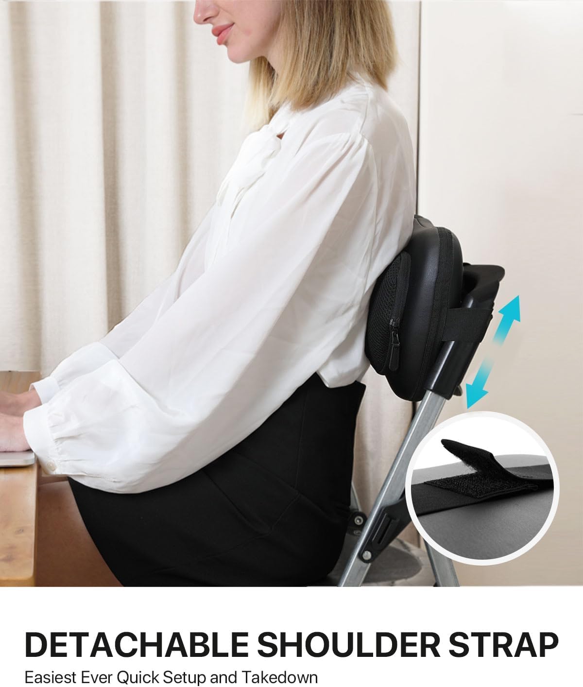 ALLJOY Massagekissen mit Wärmefunktion, Shiatsu-Massagegerät für Nacken, Schulter, Rücken, Rückenmassagegerät mit 3D-rotierenden Massageköpfen, PU-Leder, Geschenk für Männer, Frauen – Bild 8