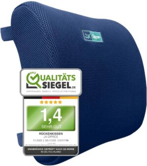 Blaues ergonomisches Rückenkissen ...