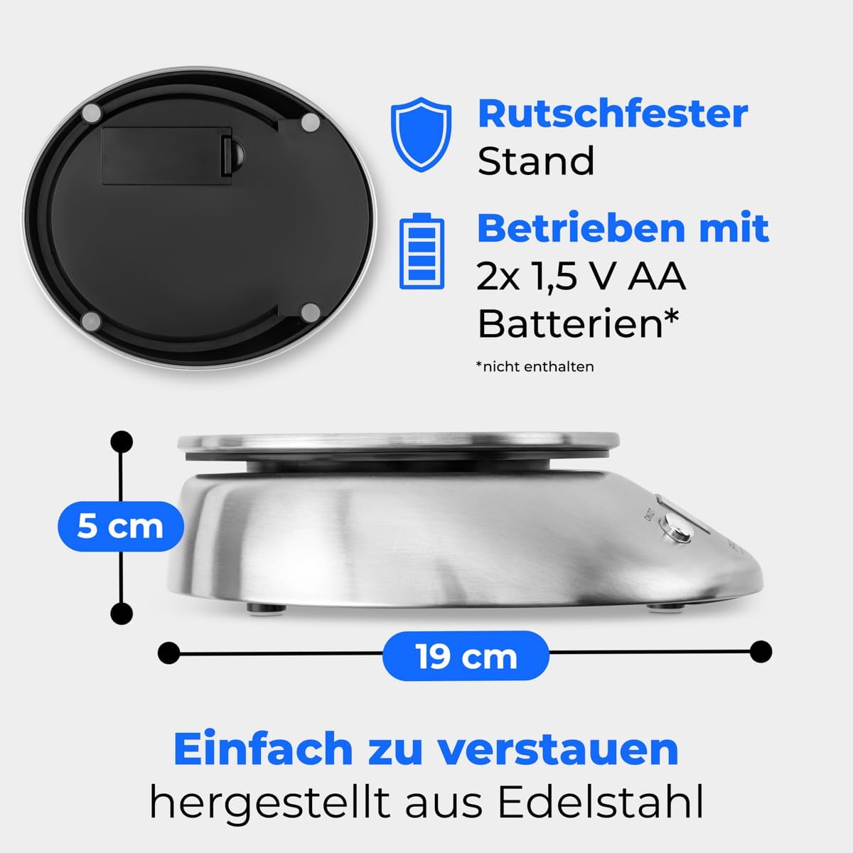 ProfiCook PC-KW 1040 Digitale Küchenwaage aus Edelstahl – Bild 7