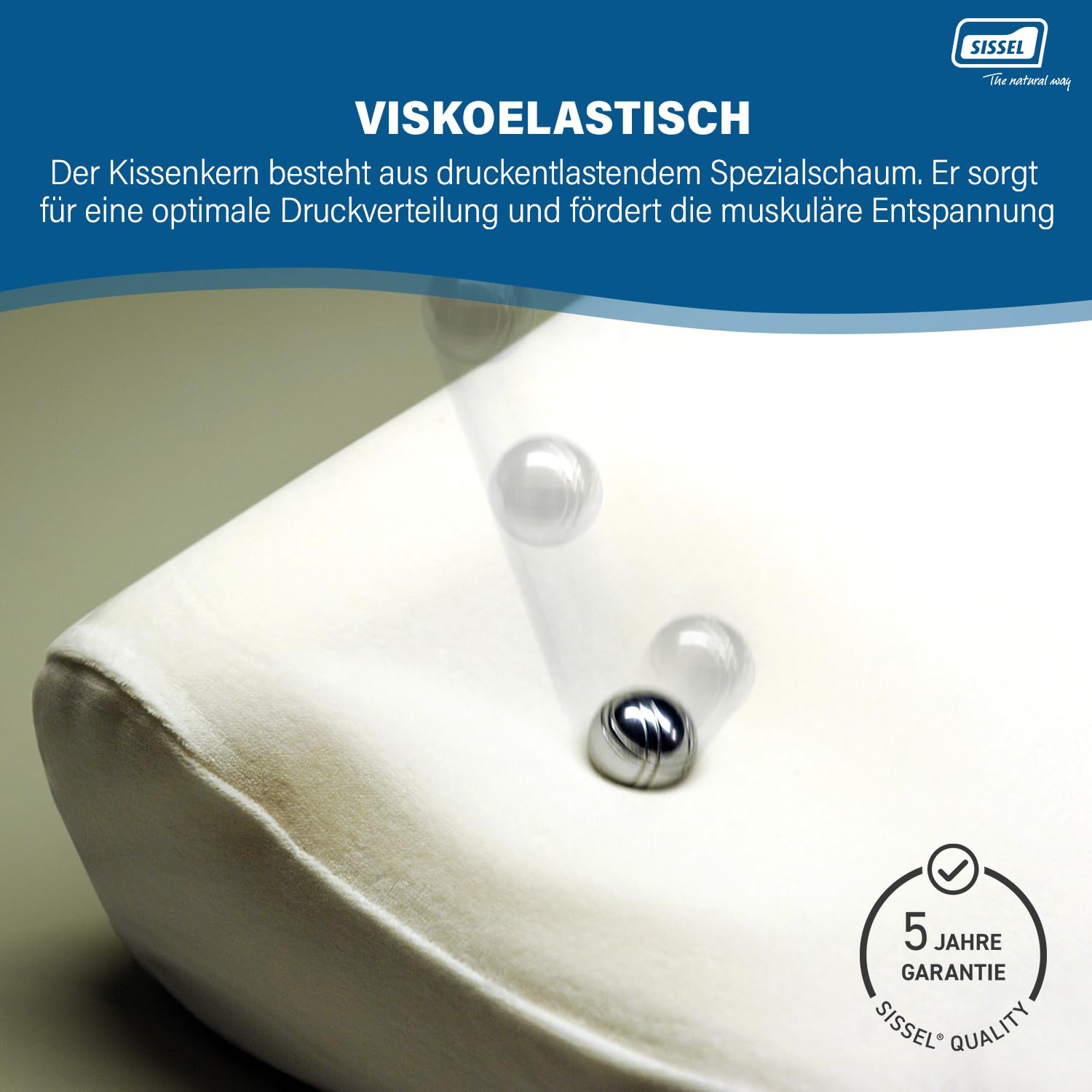 Orthopädisches Unisex-Outdoor-Kissen von SISSEL, erhältlich in Nude – Ecru – Größe 47 cm LX 11 cm BX 33 cm H – Bild 9
