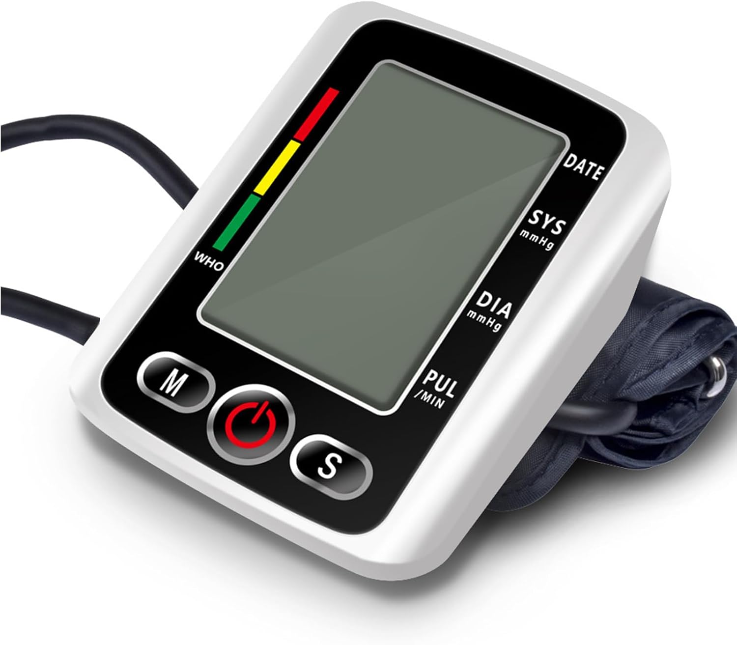Digitales Blutdruckmessgerät, Oberarm-Blutdruckmessgerät, LCD-Bildschirm, vollautomatische Blutdruck- und Pulsmessung am Oberarm mit Arrhythmieerkennung für den Heimgebrauch, 2 x 99 – Bild 7