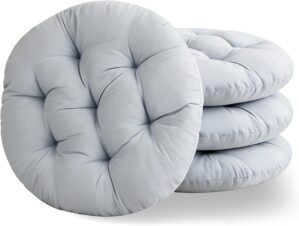 4er-Set Stuhlkissen rund 40 cm, beq...