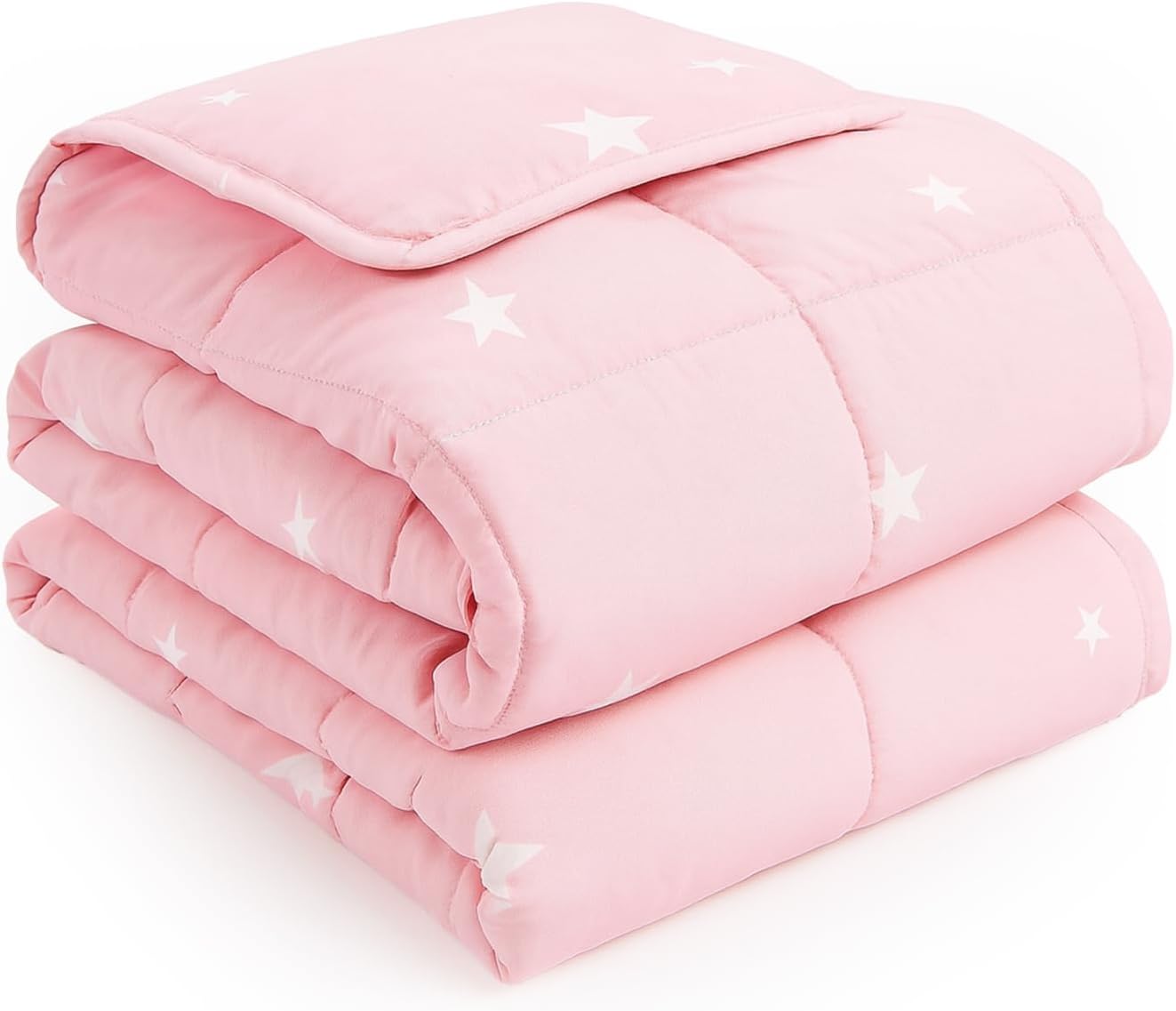 DREAMSCENE Gewichtsdecke 3 kg, Stern, schwere Decke 100 x 150 cm, 3 kg (6,6 lb), rosa Gewichtsdecke – nur für Kinder ab 3 Jahren geeignet