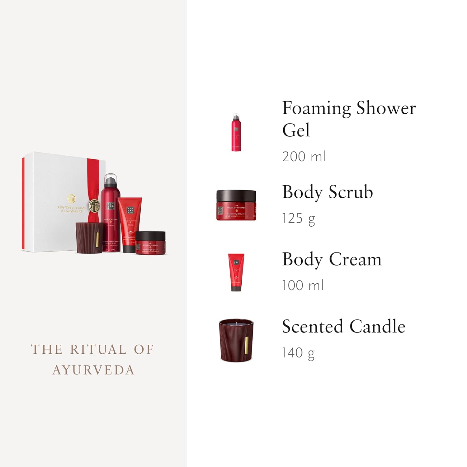 RITUALS The Ritual of Ayurveda Mittleres Geschenkset – Geschenkbox mit Körperpflegeprodukten mit indischer Rose und süßem Mandelöl – ausgleichender Duft – Bild 3
