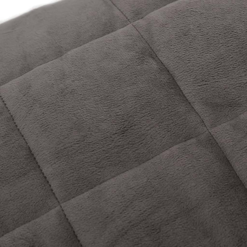 Gewichtsdecke aus gebürstetem Polyester mit Glasperlenfüllung, wärmend, kuschelig weich, Gewichtsdecke, Winterdecke, für Schlafzimmer, Sofa, grau, 150 x 200 cm, 7 kg – Bild 4